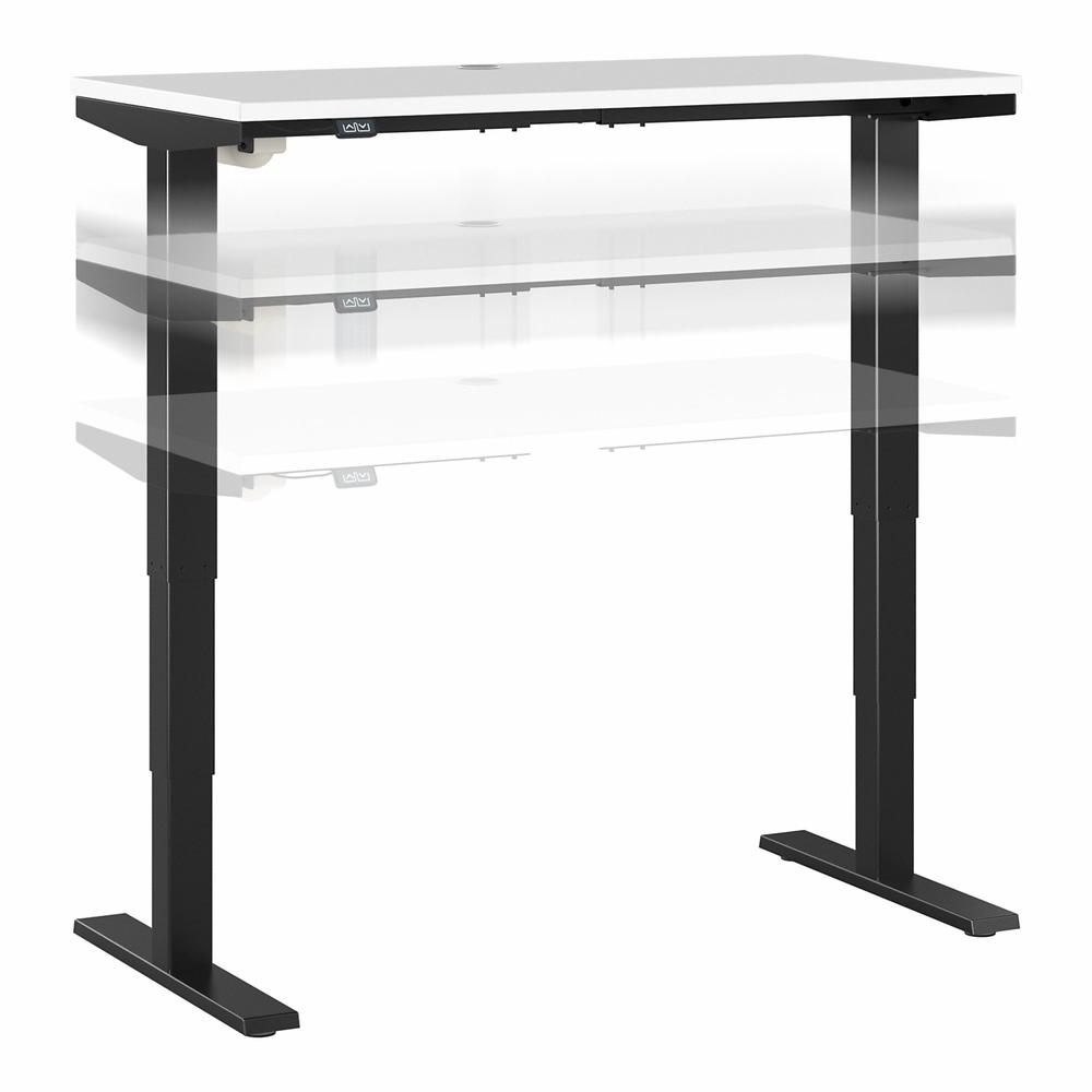 Move 40 Series by Bush Business Furniture 48W x 24D Electric Height Adjustable Standing Desk White/Black Powder Coat. Picture 1