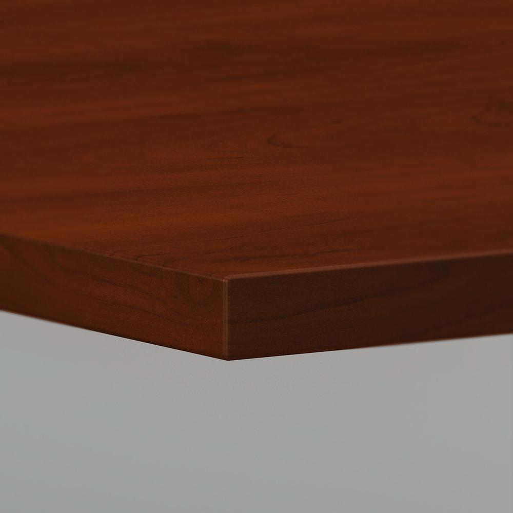 Bush Business Furniture 120W x 48D Boat Shaped Conference Table with Wood Base - Hansen Cherry. Picture 2
