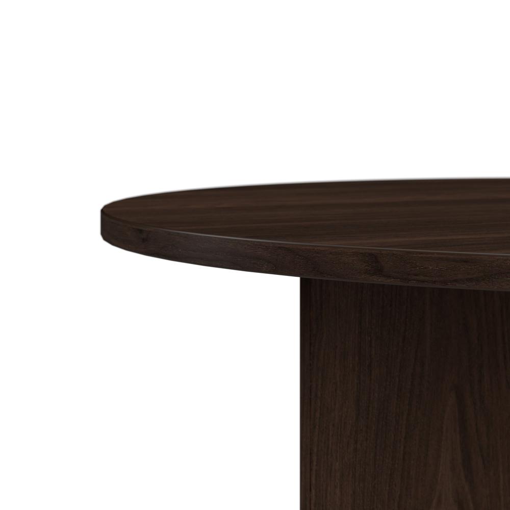 42W Round Conference Table with Wood Base in Black Walnut. Picture 2