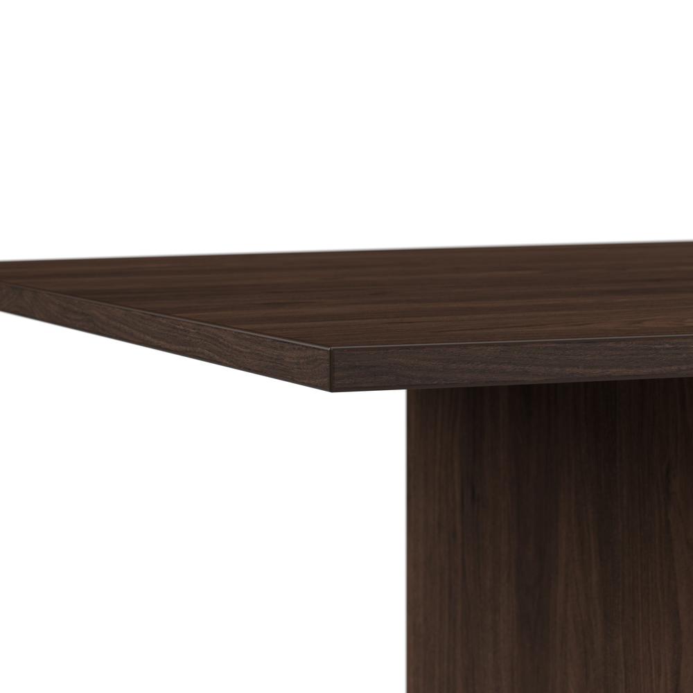 72W x 36D Boat Shaped Conference Table with Wood Base in Black Walnut. Picture 3