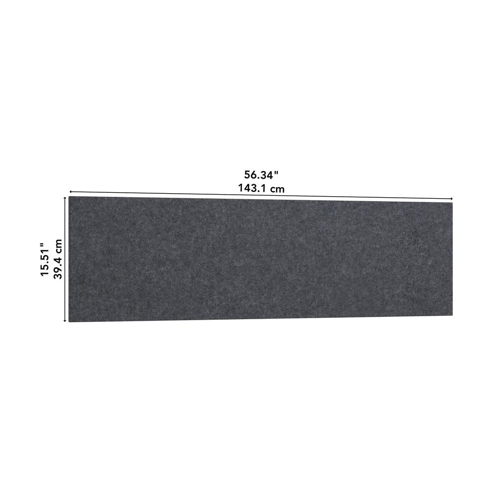 57W x 16H Acoustic Tackboard in Cool Charcoal. Picture 4