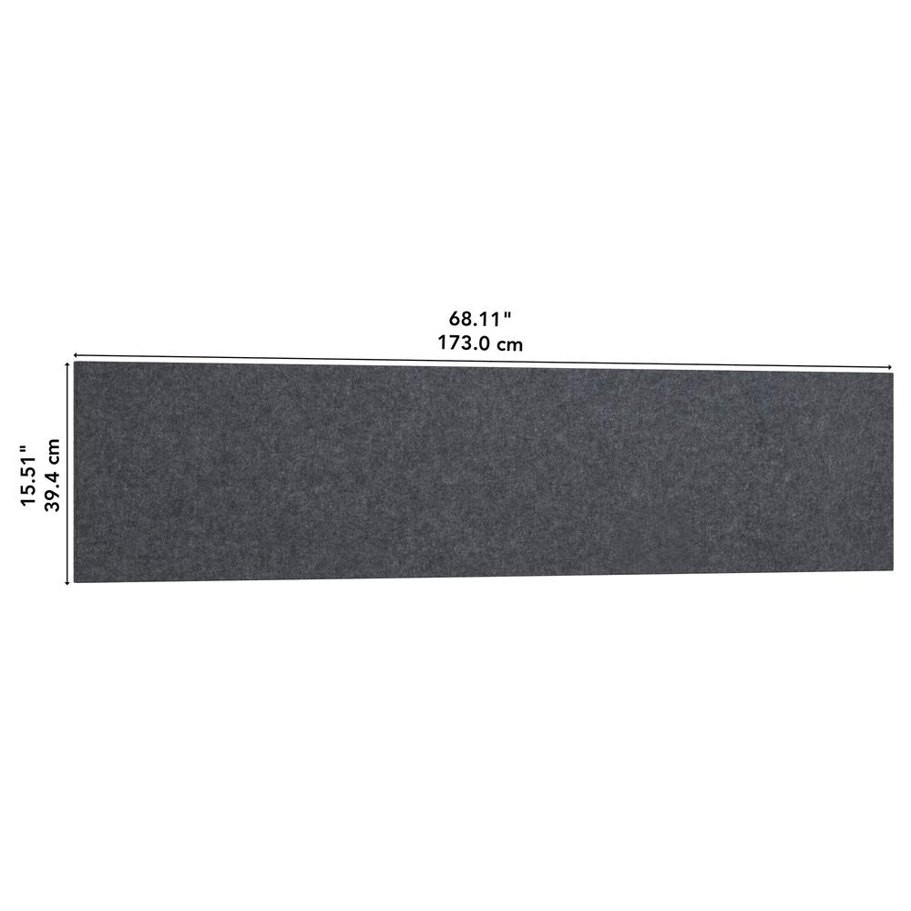 69W x 16H Acoustic Tackboard in Cool Charcoal. Picture 4