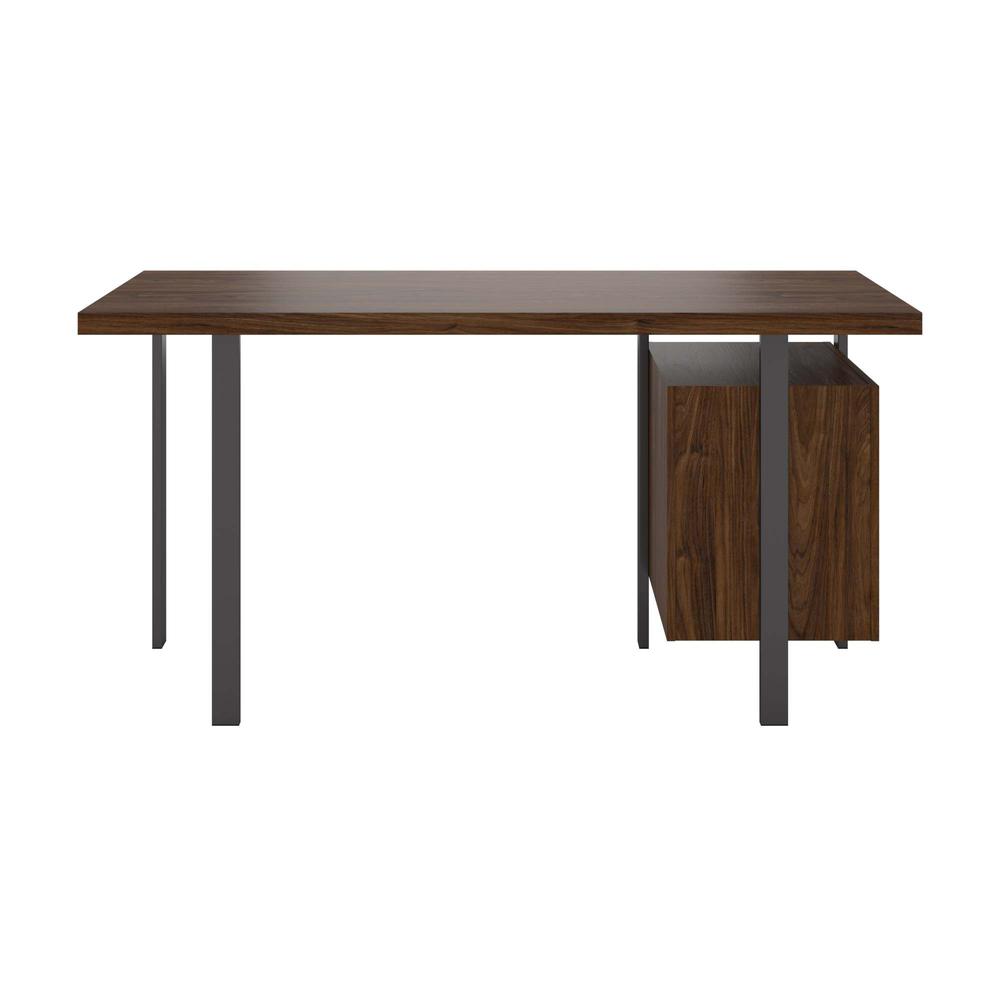 Architect 60W Writing Desk with Drawers in Modern Walnut. Picture 4