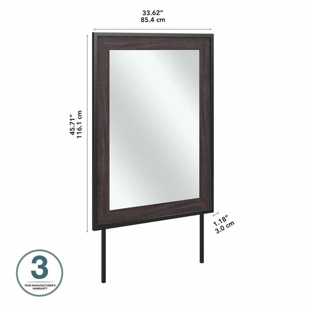 kathy ireland® Home by Bush Furniture Atria Bedroom Mirror in Charcoal Gray. Picture 6