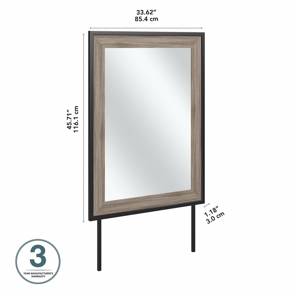 kathy ireland® Home by Bush Furniture Atria Bedroom Mirror in Modern Hickory. Picture 5