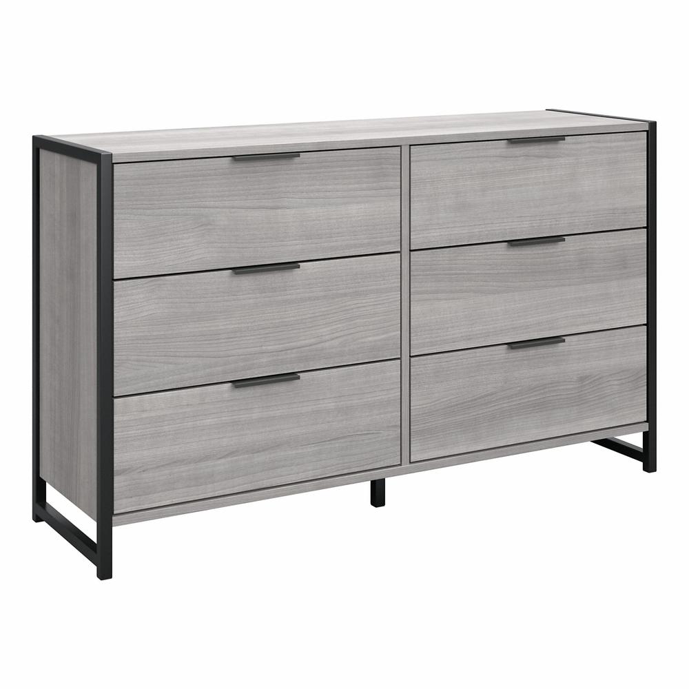 kathy ireland® Home by Bush Furniture Atria 6 Drawer Dresser in Platinum Gray. Picture 1
