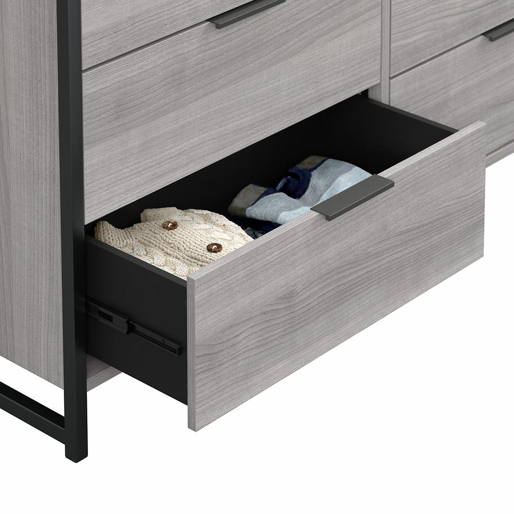 kathy ireland® Home by Bush Furniture Atria 6 Drawer Dresser in Platinum Gray. Picture 2