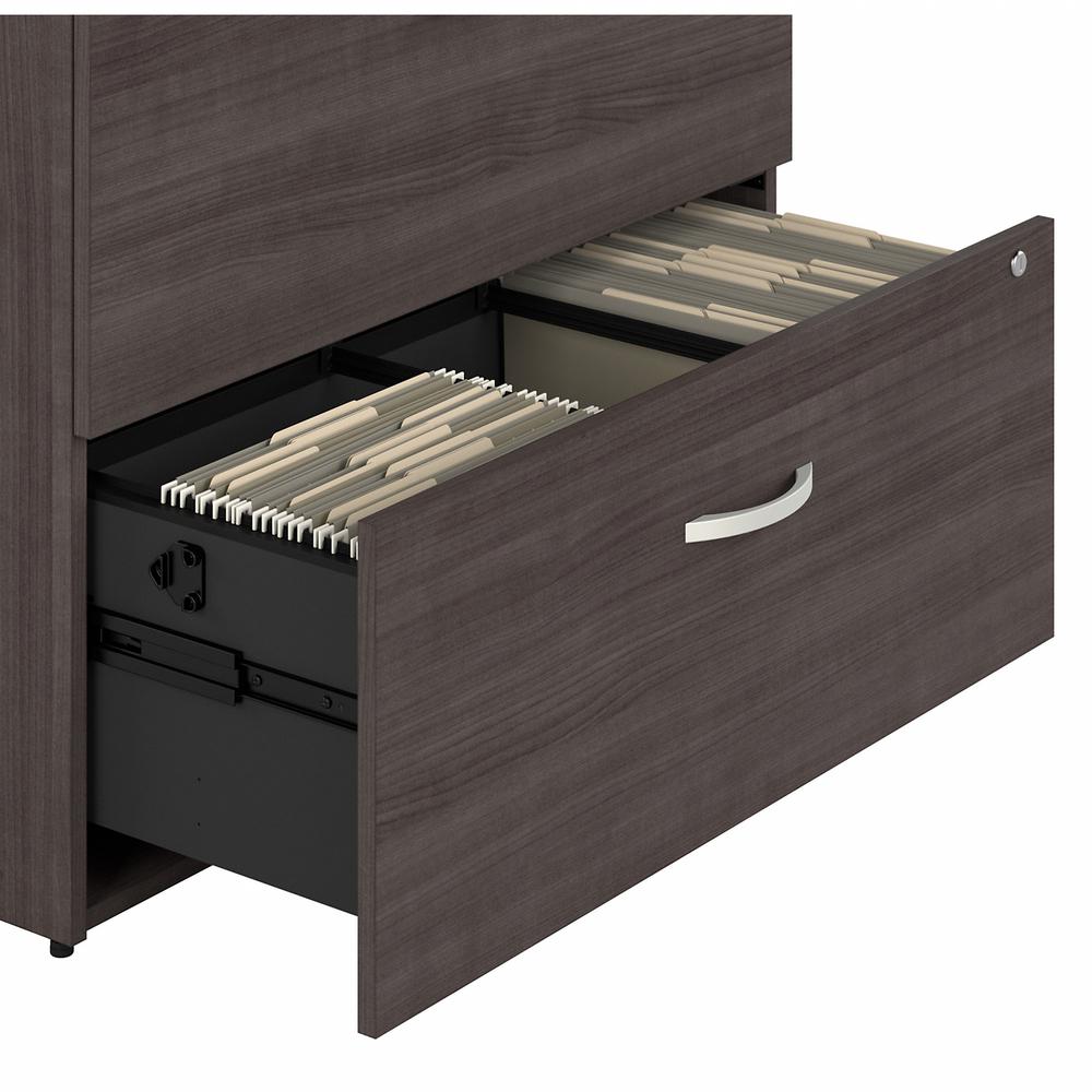 Bush Business Furniture Hybrid 2 Drawer Lateral File Cabinet - Assembled - Storm Gray. Picture 6