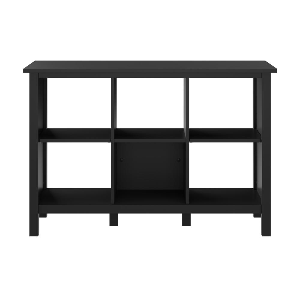 Bush Furniture Broadview 6 Cube Organizer in Classic Black. Picture 1