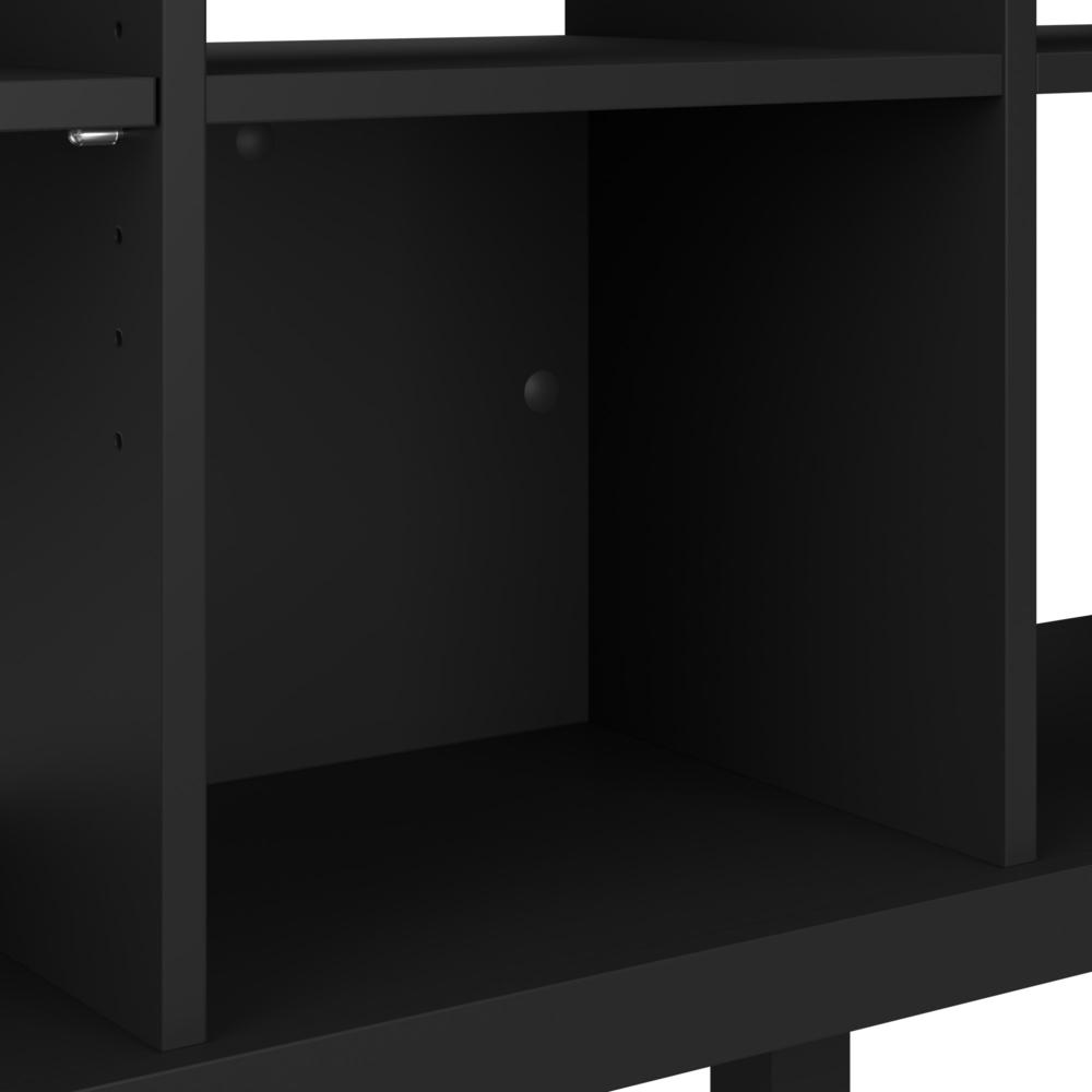 Bush Furniture Broadview 6 Cube Organizer in Classic Black. Picture 3