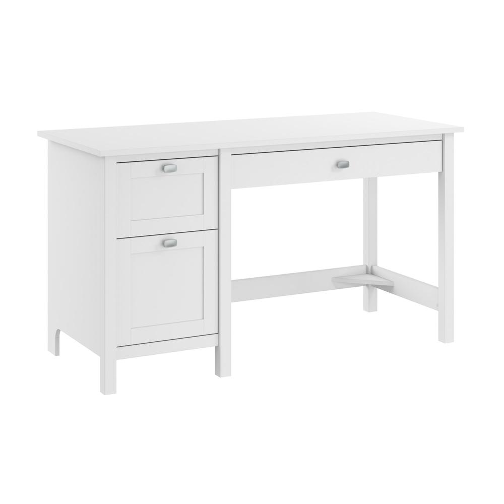 Broadview 54W Computer Desk with Drawers in Pure White. Picture 1