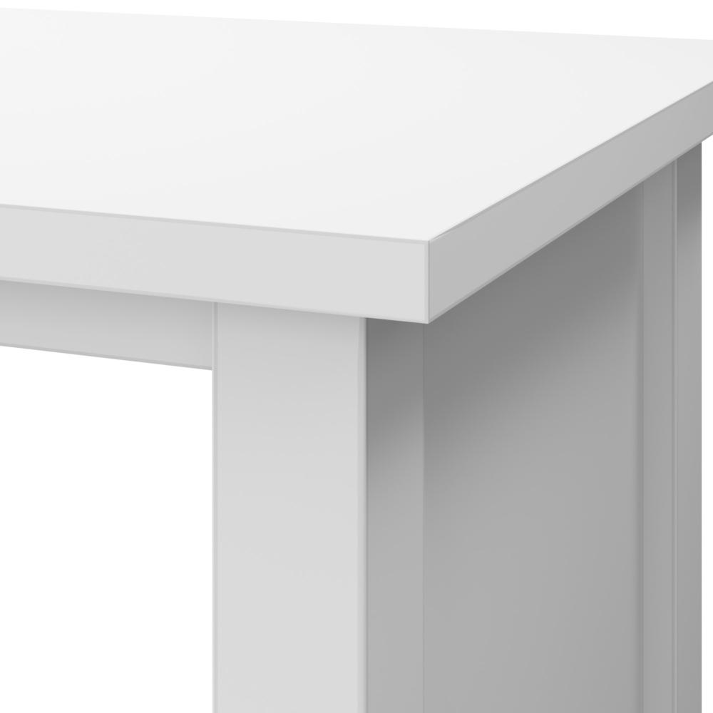 Broadview 60W L Shaped Computer Desk with Storage in Pure White. Picture 10