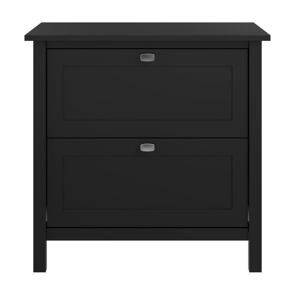 Bush Furniture Broadview 2 Drawer Lateral File Cabinet in Classic Black. Picture 1