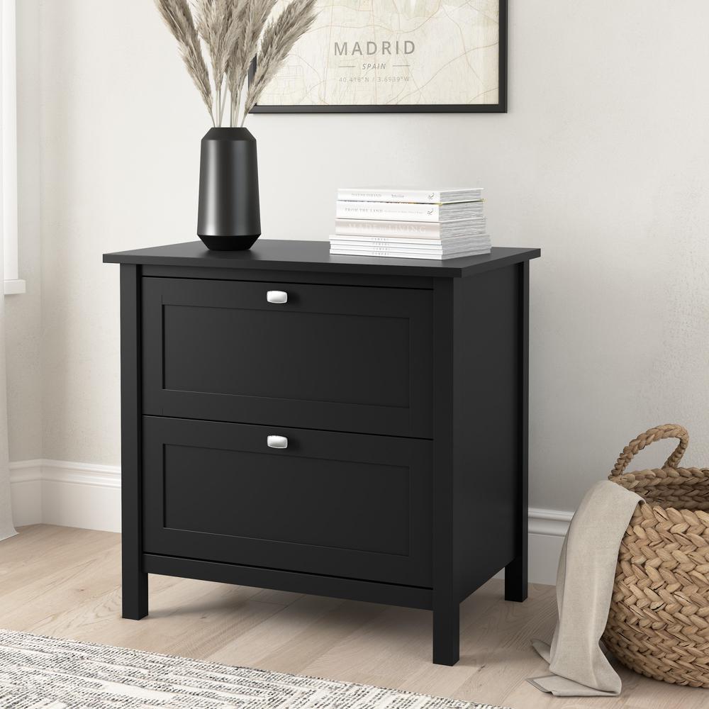 Bush Furniture Broadview 2 Drawer Lateral File Cabinet in Classic Black. Picture 8