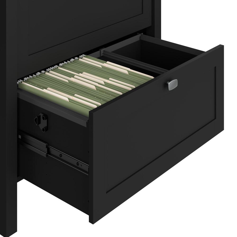 Bush Furniture Broadview 2 Drawer Lateral File Cabinet in Classic Black. Picture 3