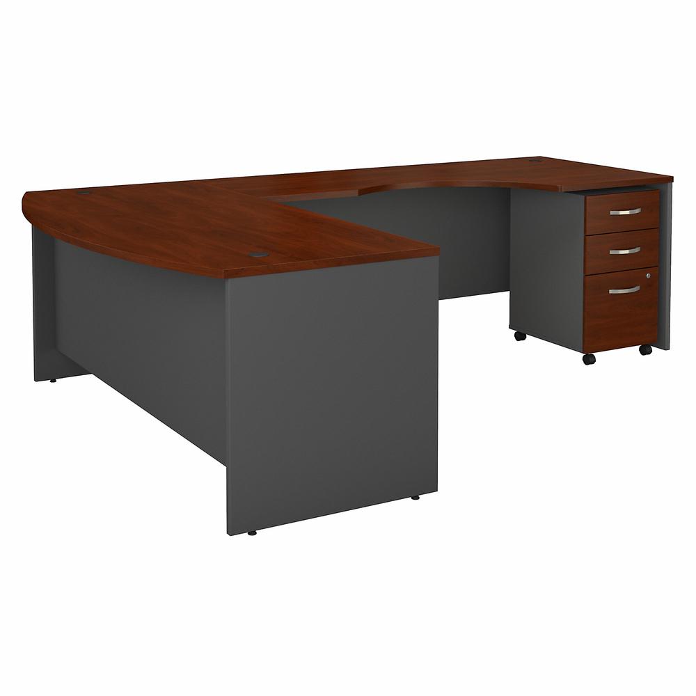 Bush Business Furniture Components 72W Bow Front L Shaped Desk. Picture 1
