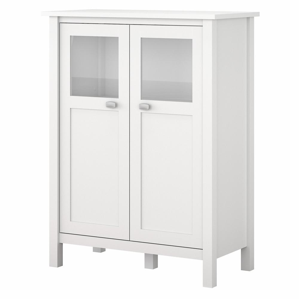 Bush Furniture Broadview Bar Cabinet with Wine Storage, Pure White. Picture 1