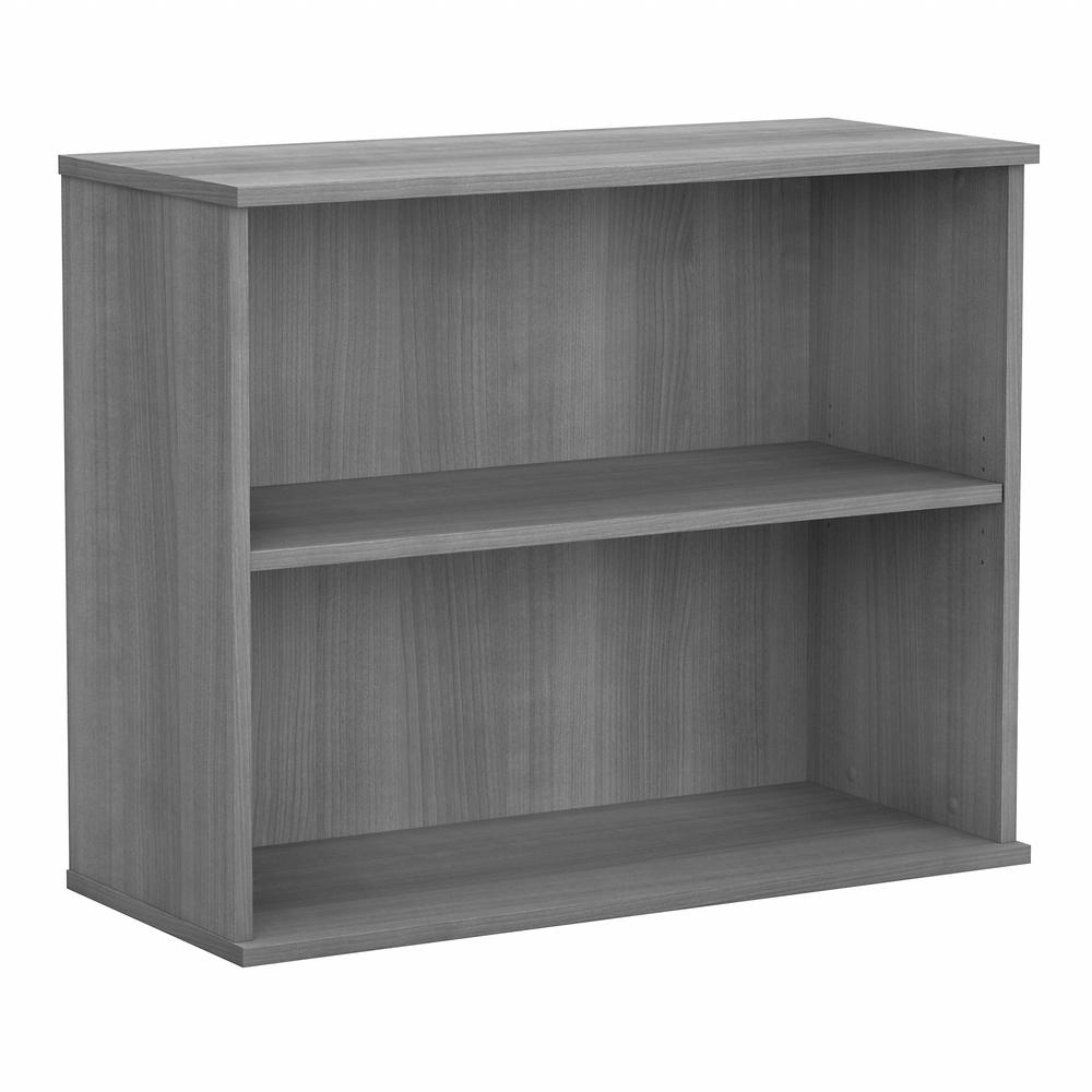 Bush Business Furniture Small 2 Shelf Bookcase - Platinum Gray. Picture 1