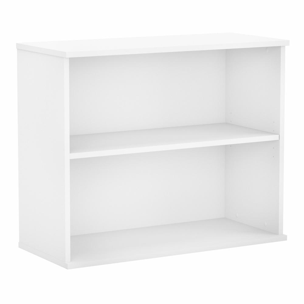 Bush Business Furniture Small 2 Shelf Bookcase - White. Picture 1