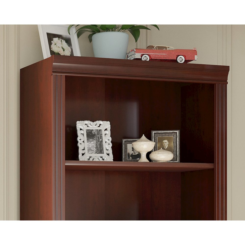kathy ireland® Home by Bush Furniture Bennington L Shaped Desk and Bookcase. Picture 7