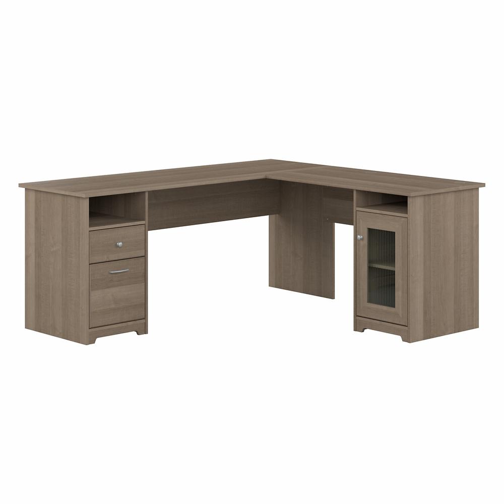 Bush Furniture Cabot 72W L Shaped Computer Desk with Storage, Ash Gray. Picture 1