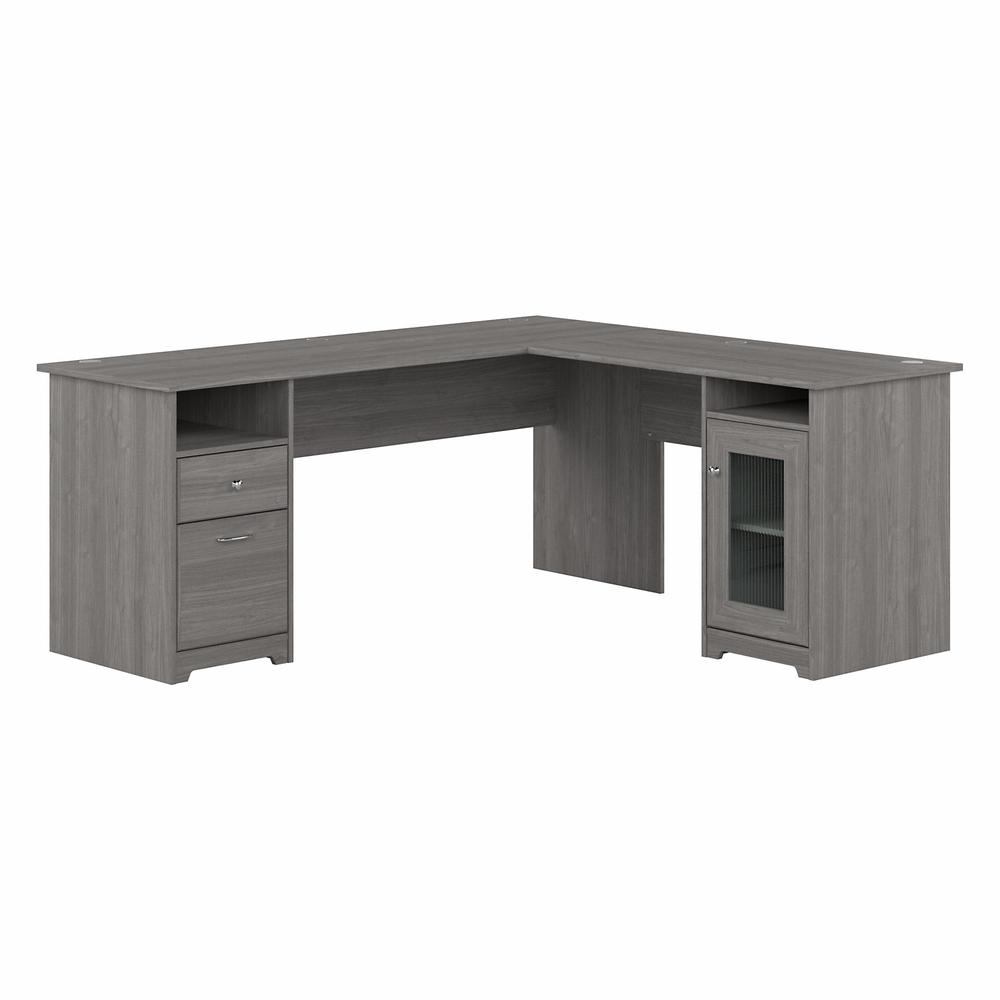 Bush Furniture Cabot 72W L Shaped Computer Desk with Storage, Modern Gray. Picture 1