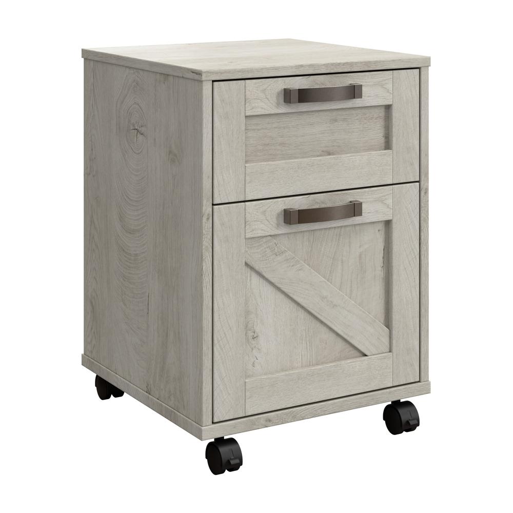 Knoxville 2 Drawer Mobile File Cabinet in Cottage White. Picture 2