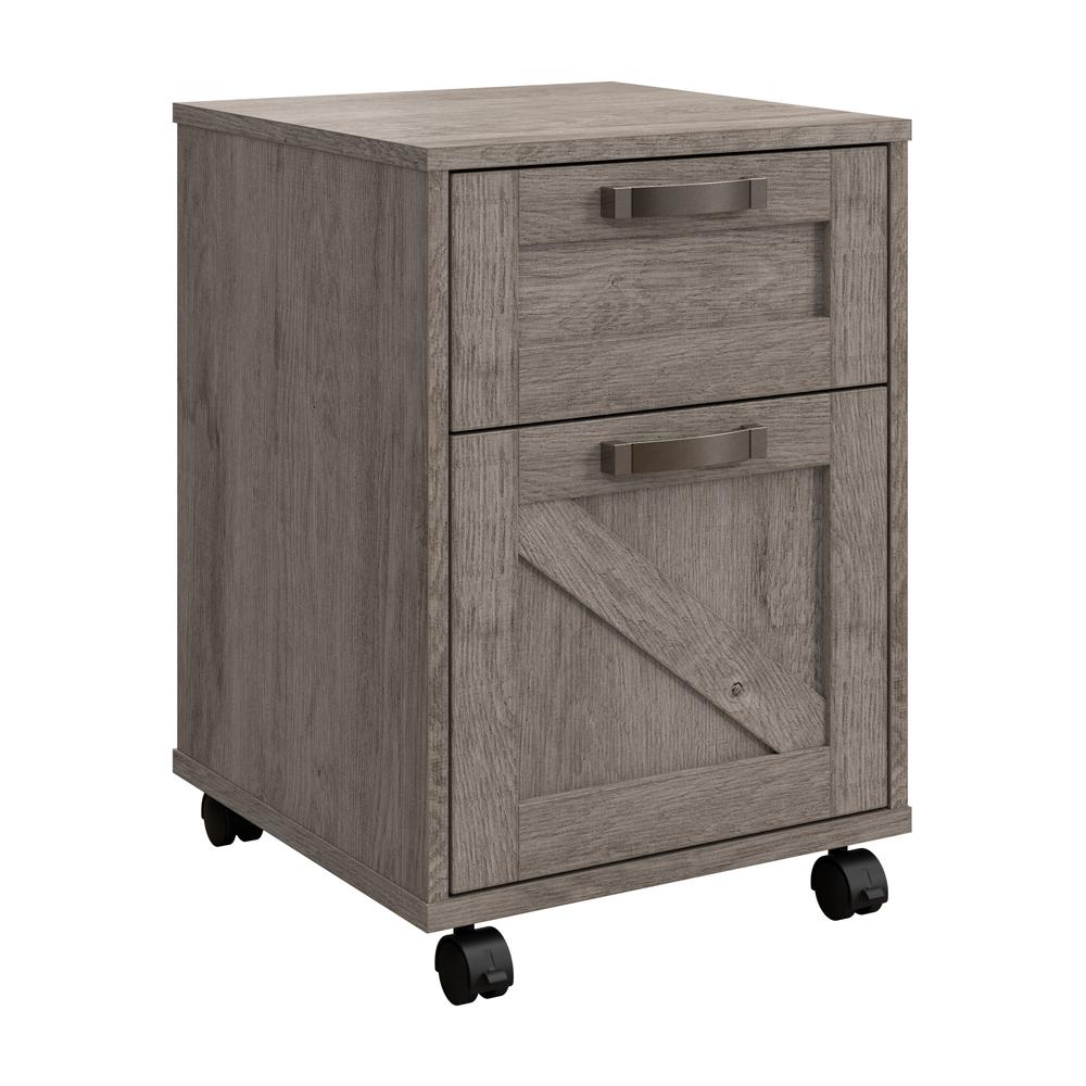 Knoxville 2 Drawer Mobile File Cabinet in Restored Gray. Picture 1