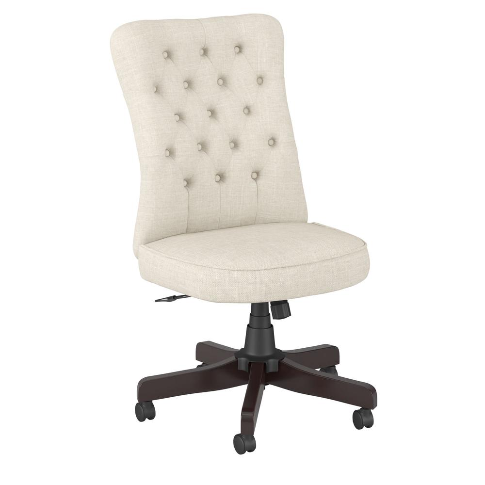 kathy ireland®  Cottage Grove High Back Tufted Office Chair - Cream Fabric. Picture 1
