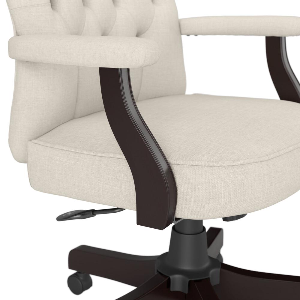 kathy ireland®  Cottage Grove High Back Tufted Office Chair with Arms - Cream Fabric. Picture 8