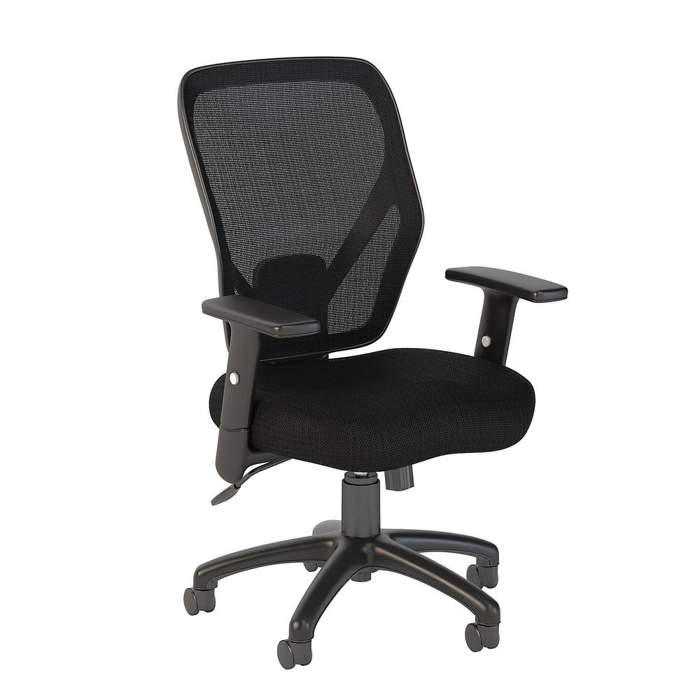 Bush Business Furniture Accord Mesh Back Office Chair, Black Fabric. Picture 1