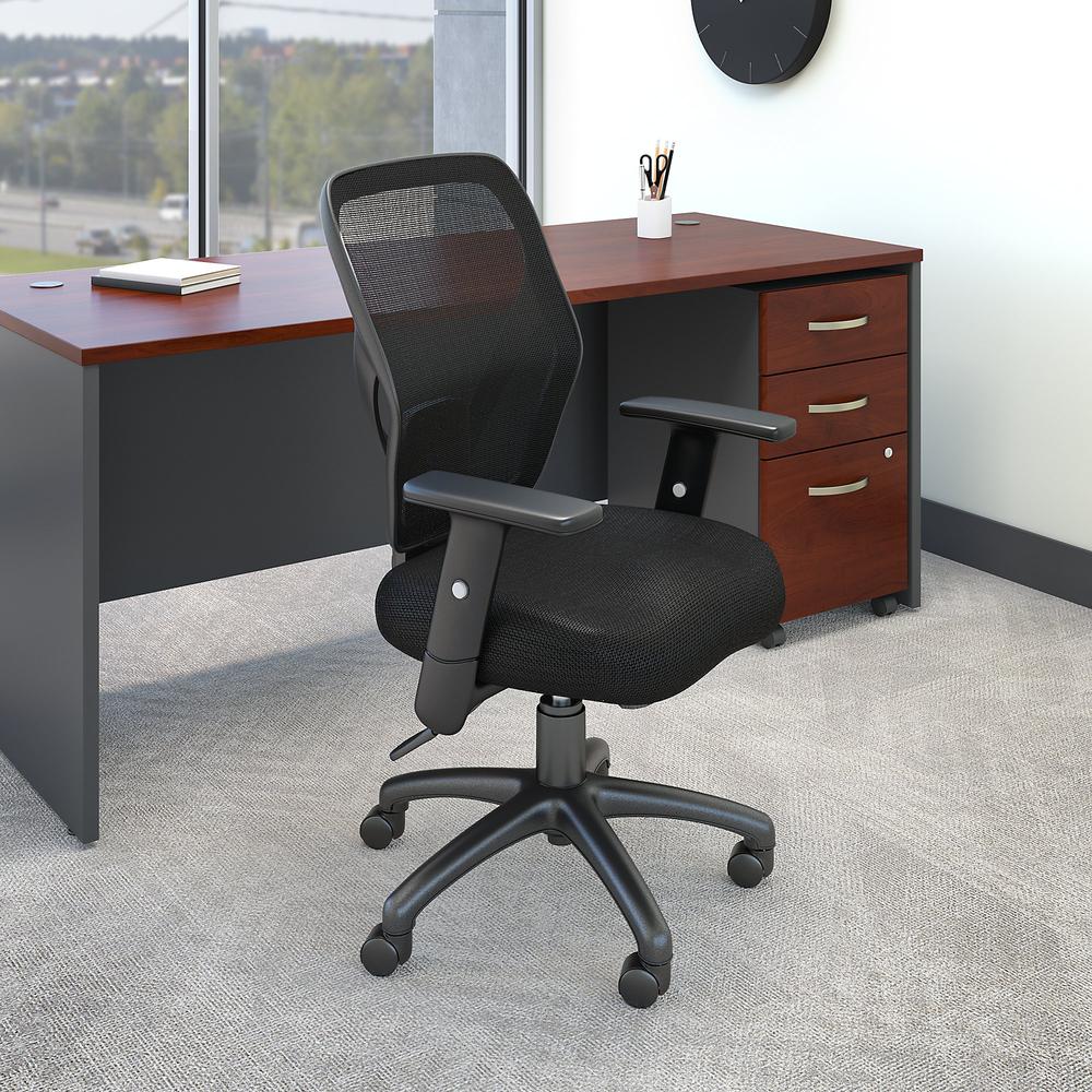 Bush Business Furniture Accord Mesh Back Office Chair, Black Fabric. Picture 2