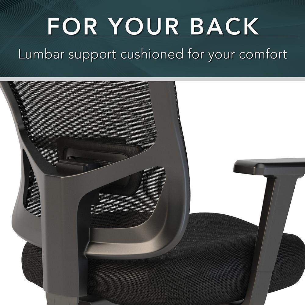 Custom Comfort High Back Multifunction Mesh Executive Office Chair, Black Nylon Mesh. Picture 4