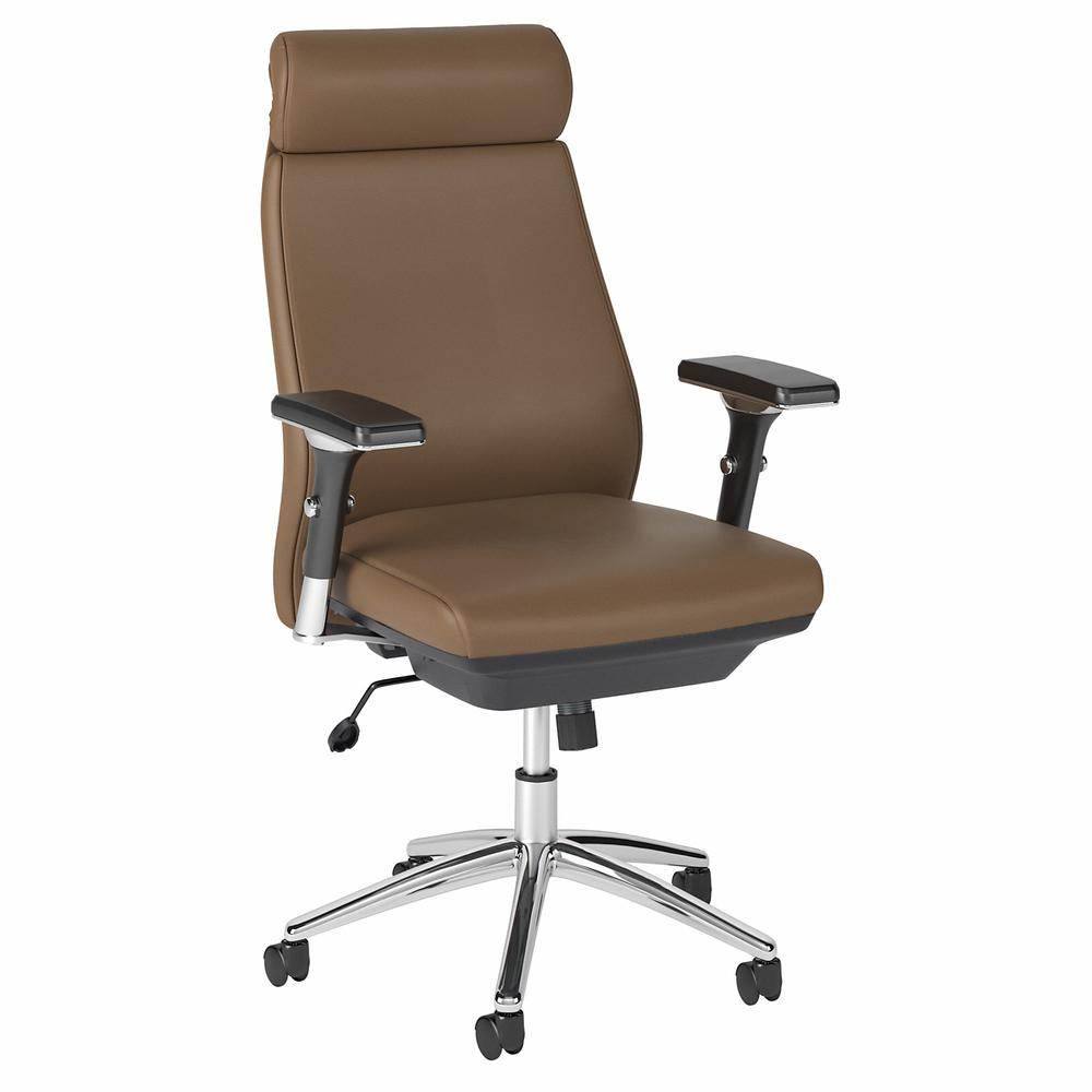 Bush Business Furniture Metropolis High Back Leather Executive Office Chair - Saddle Leather. The main picture.