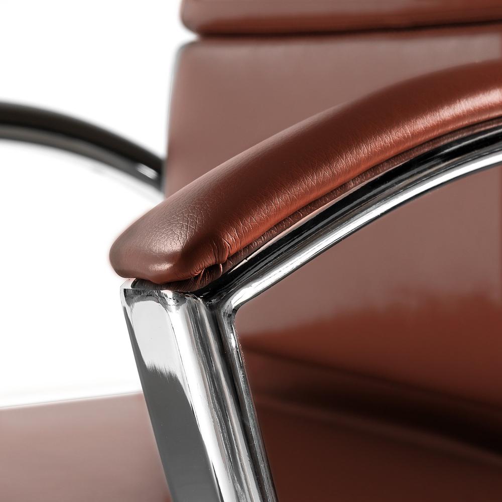 Bush Business Furniture Modelo High Back Leather Executive Office Chair, Harvest Cherry Leather. Picture 3