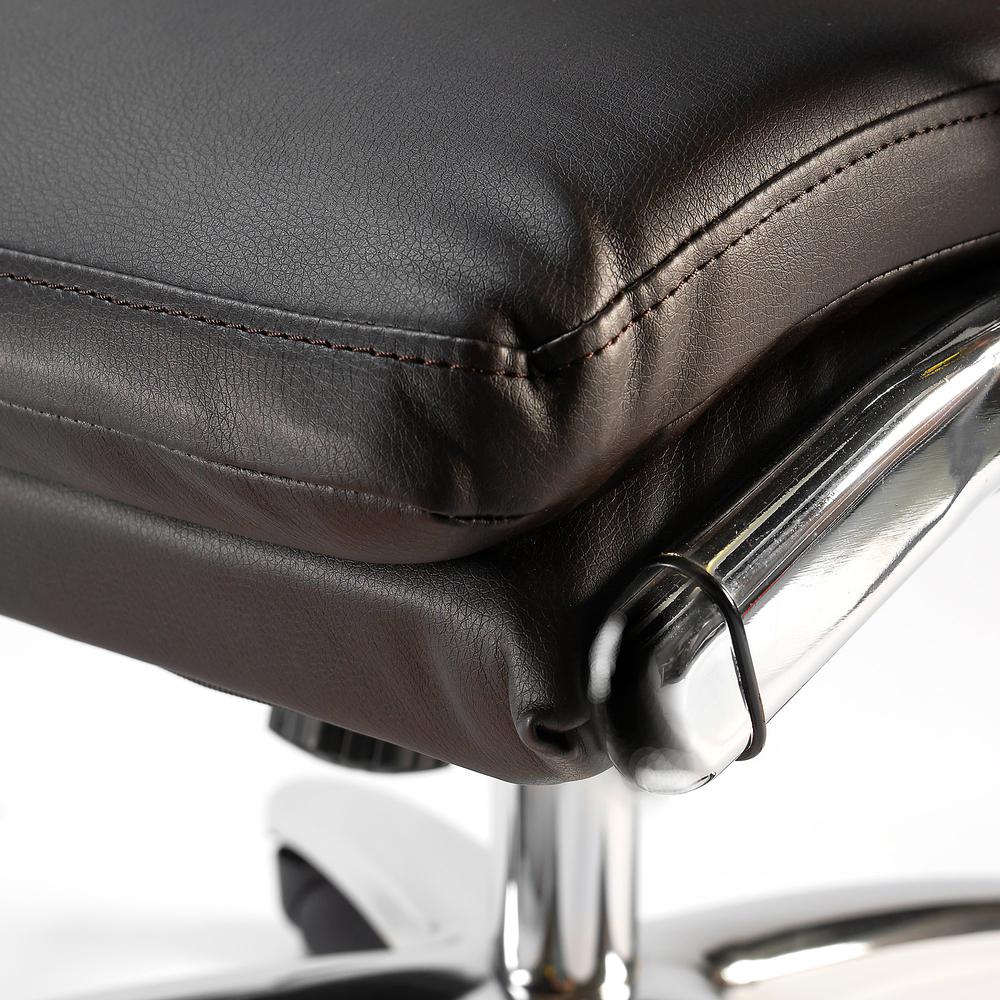 Bush Business Furniture Modelo High Back Leather Executive Office Chair, Dark Brown. Picture 4