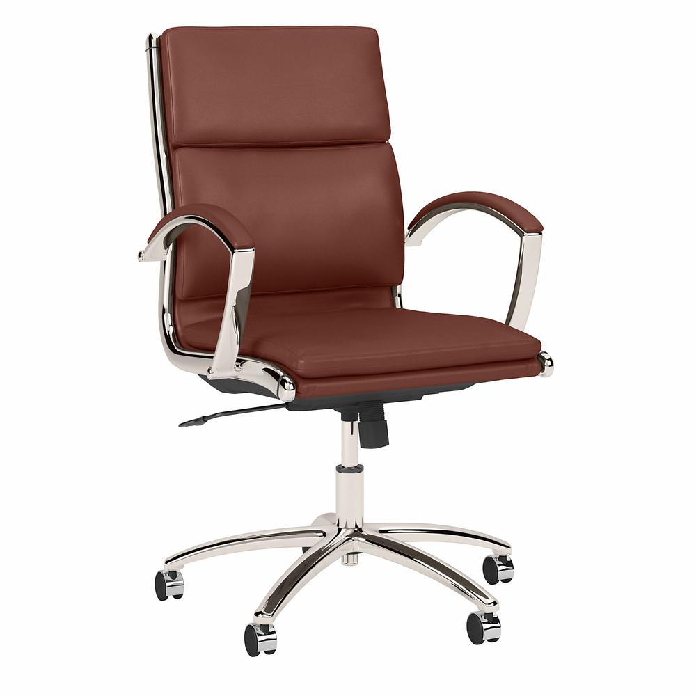 Bush Business Furniture Modelo Mid Back Leather Executive Office Chair - Harvest Cherry Leather. The main picture.