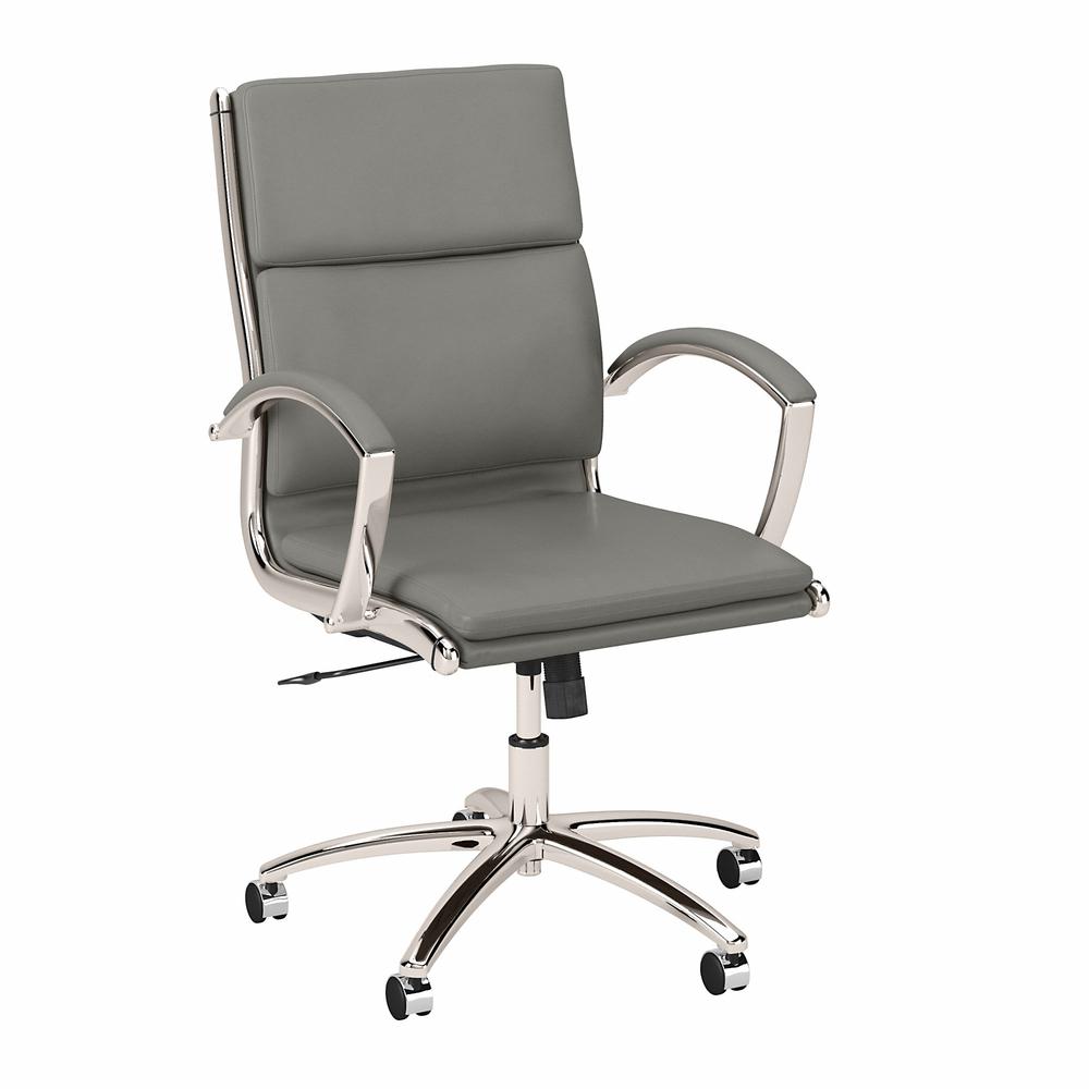 Bush Business Furniture Modelo Mid Back Leather Executive Office Chair - Light Gray Leather. The main picture.