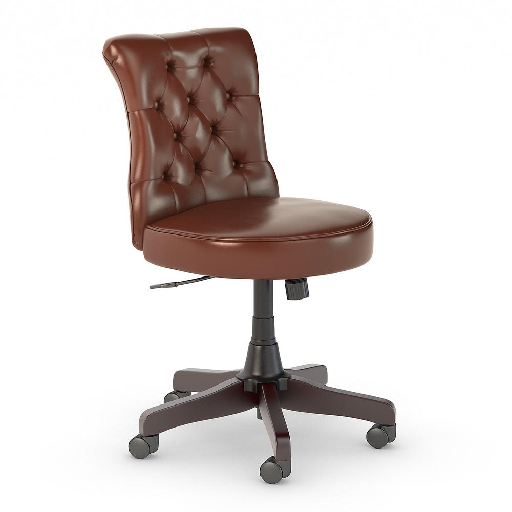 Bush Business Furniture Arden Lane Mid Back Tufted Office Chair, Harvest Cherry Leather. The main picture.