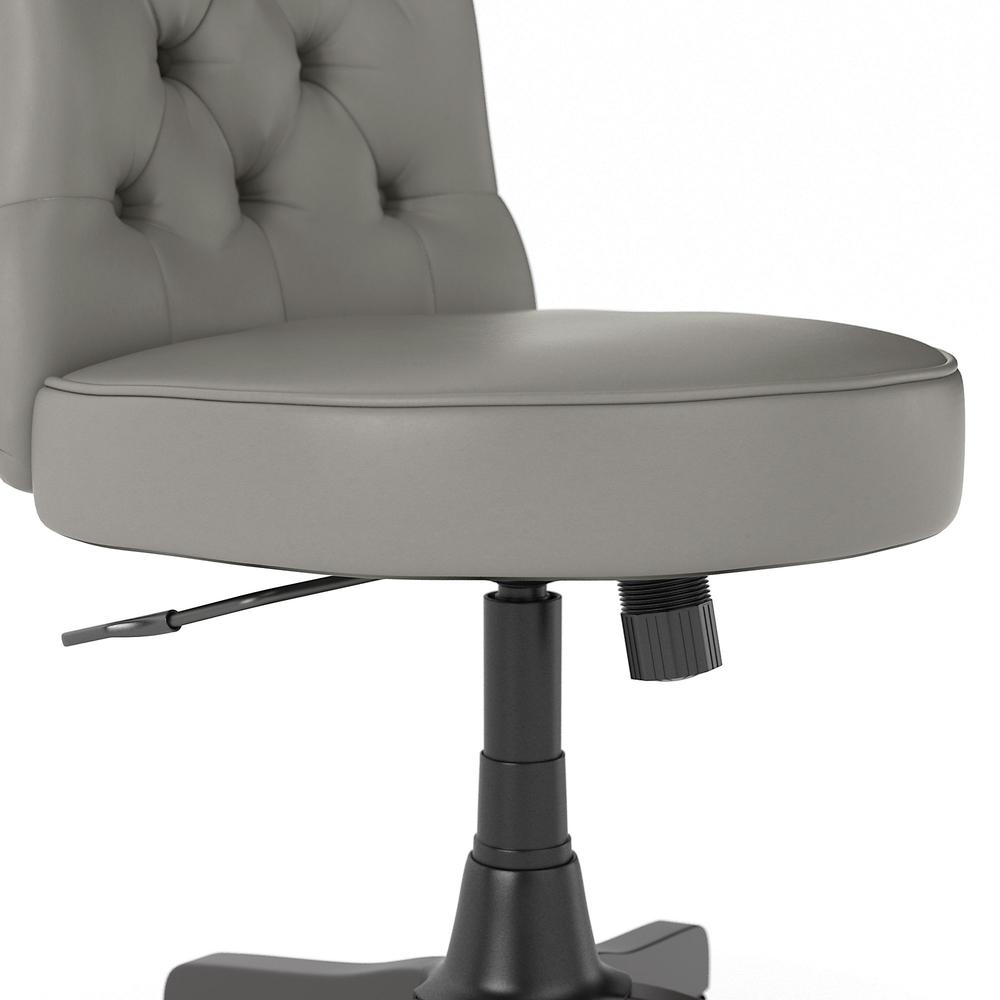 Bush Business Furniture Arden Lane Mid Back Tufted Office Chair, Light Gray Leather. Picture 5