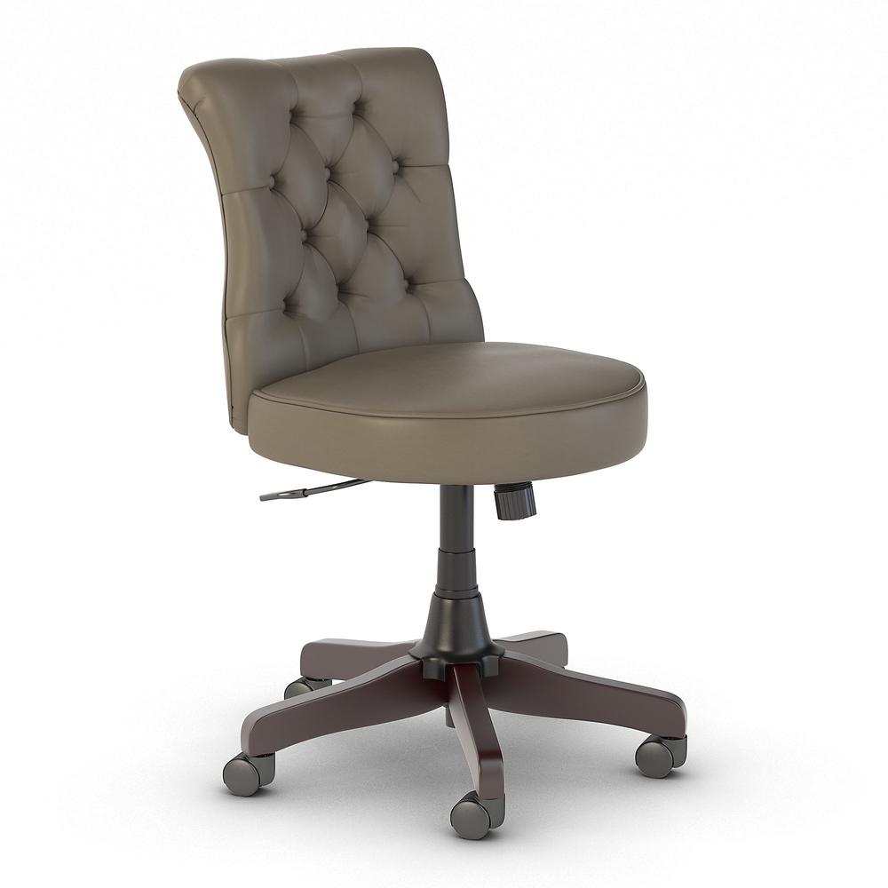 Bush Business Furniture Arden Lane Mid Back Tufted Office Chair, Washed Gray Leather. Picture 1