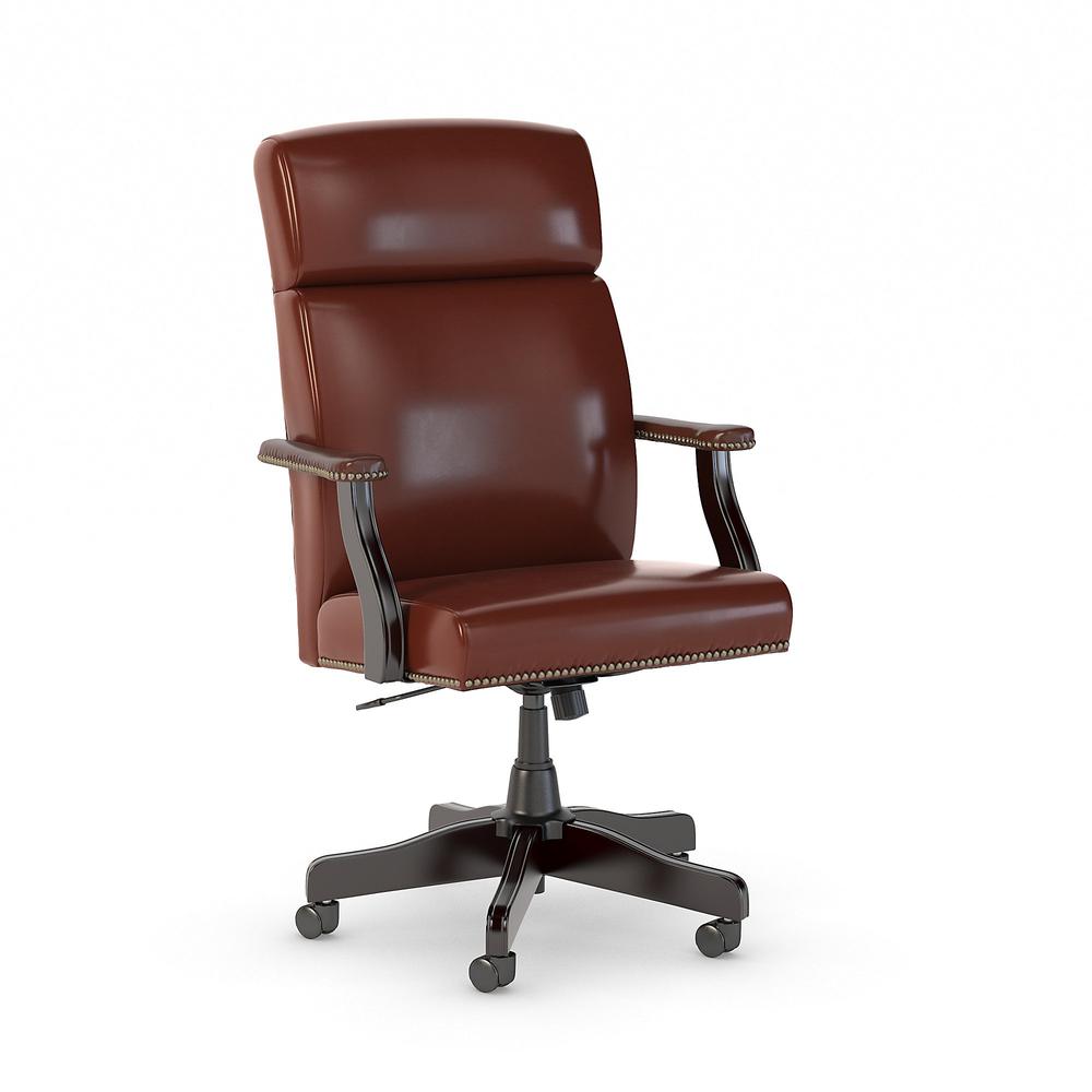 Bush Business Furniture State High Back Leather Executive Office Chair, Harvest Cherry Leather. The main picture.