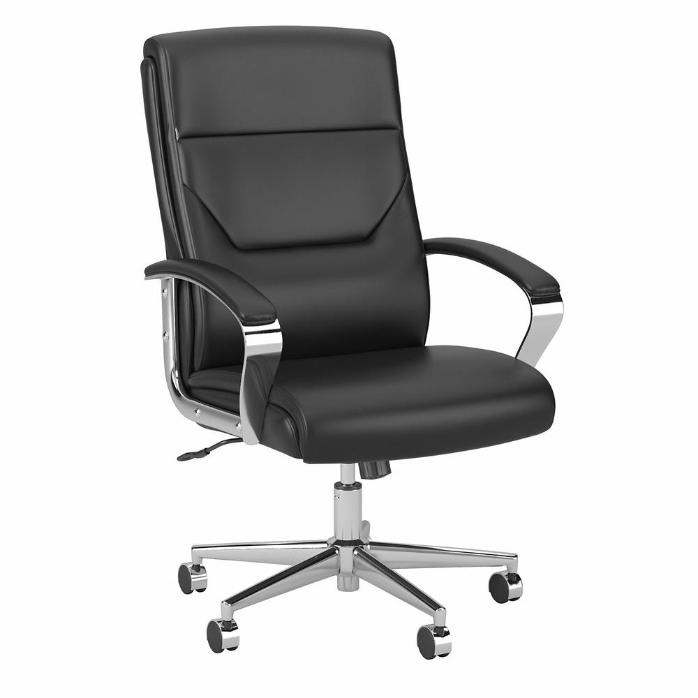 Bush Business Furniture South Haven High Back Leather Executive Office Chair - Black Leather. Picture 1
