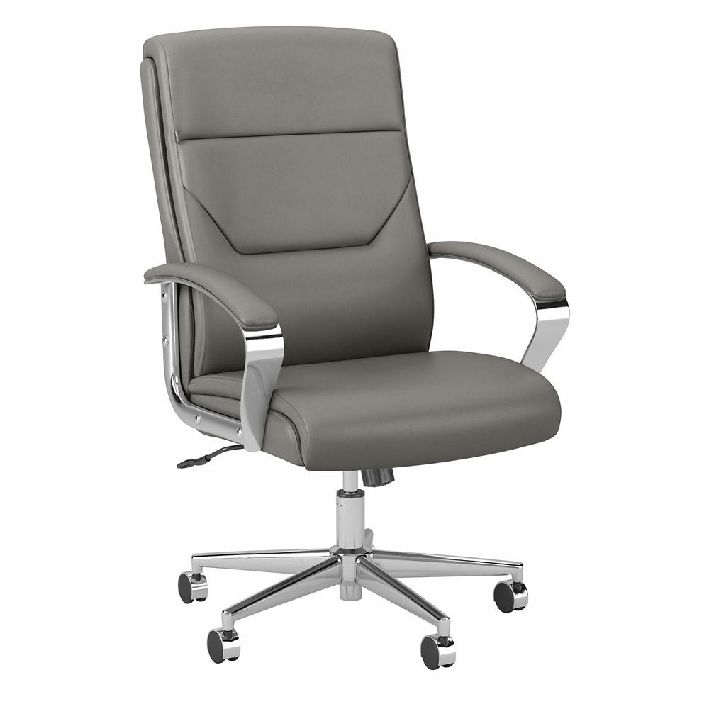 Bush Business Furniture South Haven High Back Leather Executive Office Chair - Light Gray Leather. The main picture.