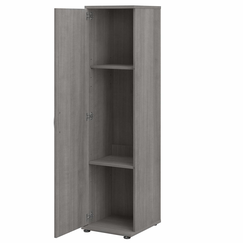 Bush Business Furniture Universal 6 Piece Modular Closet Storage Set with Floor and Wall Cabinets, Platinum Gray. Picture 6