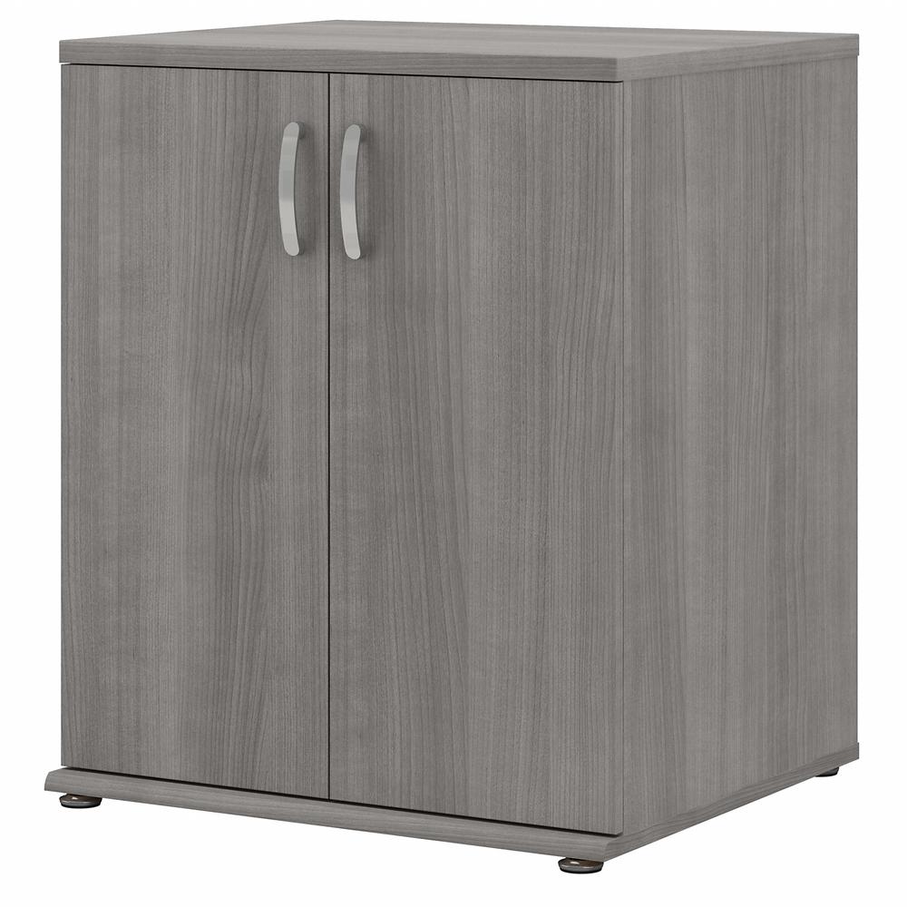 Bush Business Furniture Universal Closet Organizer with Doors and Shelves, Platinum Gray. Picture 1