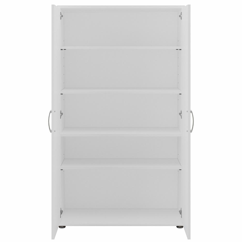 Bush Business Furniture Universal Tall Clothing Storage Cabinet with Doors and Shelves, White. Picture 6