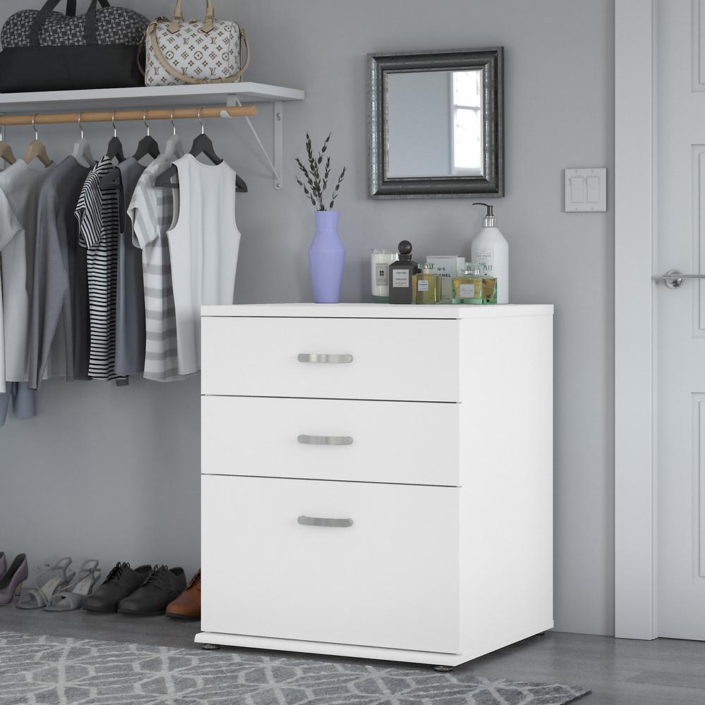 Bush Business Furniture Universal Closet Organizer with Drawers, White. Picture 2