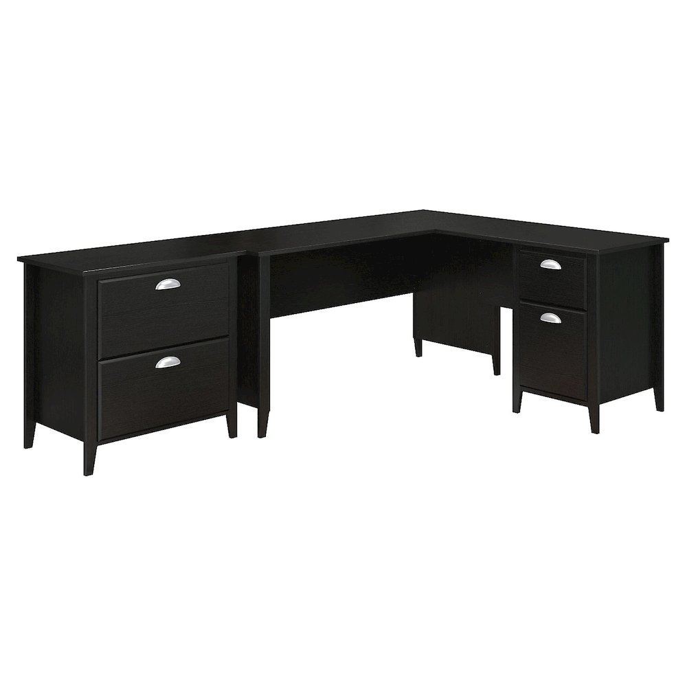 Kathy Ireland Home By Bush Furniture Connecticut 60w L Shaped Desk And Lateral File Cabinet