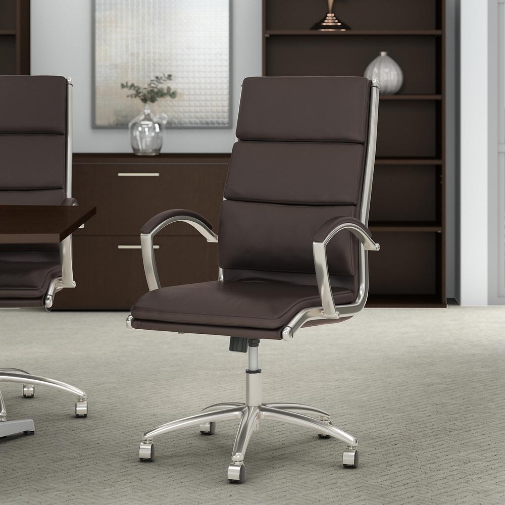 High Back Leather Executive Office Chair for Conference Tables. Picture 2